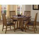 Arts & Crafts 5PC Game Table Set Oak Finish