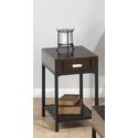 Earvin Espresso Finished Chairside Table 