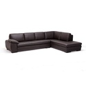 Diana Dark Brown Sofa/ Chaise Sectional