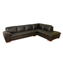 Diana Dark Brown Sofa/ Chaise Sectional Reverse