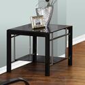 Gloss Black and Gloss Silver Rectangular End Table