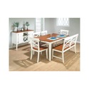Antique White Rub-thru / Toffee Brown Finished 