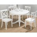 Casper White Finished 5-PC Dining Set 