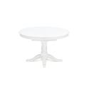 Casper White Finished Round to Oval Dining Table