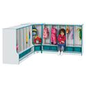 Toddler Corner Coat Locker w/ Step