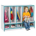 Toddler Coat Locker W/step - 5 Sections