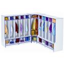 Corner Coat Locker w/ Step