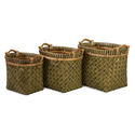 Set of 3 Capri Green Baskets