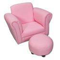 Gift Mark Child's Upholstered Rocker w/ Ottoman