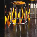 Flame Swivel Barstool