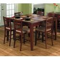 Amaretto Finished Counter Height 7-Piece Dining Set
