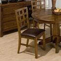 Wenatchee Falls Walnut Finished Giga Gridback Chair W/ Chestnut Faux Leather Seat  (Set Of 2)