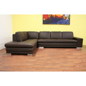 Callidora Dark Brown Leather-Leather Match Sofa Sectional Reverse