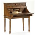 Ornate Dark Pecan Secretary Desk