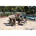 Grenada Patio 7 Piece Rectangular Table and Side Chair Dining Set