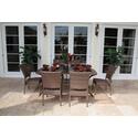 Grenada Patio 7 Piece Rectangular Slatted Table and Side Chair Dining Set