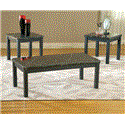 Black Faux Marble 3 Pack Tables