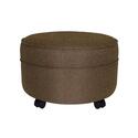 Round Extra Large Velveteen Ottoman