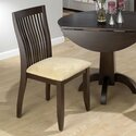 Dark Chianti Finished Vertical Slat Back Chair (Set Of 2)
