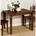Bailey Brown Finished Square Table W/ Fixed Top