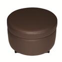 Round Extra Large Vinyl Storage Ottoman