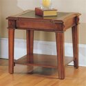 Cambridge Cherry/Faux Leather End Table