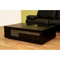 Wenge Oak Veneer Coffee Table with Drawer