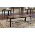 Black Faux Marble 3 Pack Table