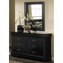 Carrington Black 6 Drawer Dresser