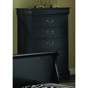 Carrington Black 5 Drawer Chest