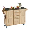Black Granite Top On Natural Cabinet