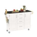 Black Granite Top On White Cabinet