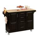 Natural Top On Black Cabinet