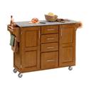 Salt and Pepper Granite Top On Cottage Oak Cabinet