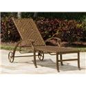 Coco Palm Patio Chaise Lounge with Wheels