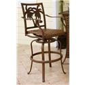 Coco Palm Patio Swivel Barstool