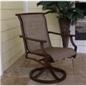 Chub Cay Sling Patio Swivel Rocking Dining Chair