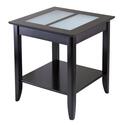 Syrah End Table with Frosted Glass 