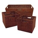 Leo Set of 3 Wired Baskets, 1 Large and 2 Small