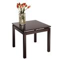 Linea End Table with Chrome Accent