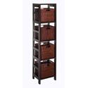 Leo 5pc Storage Shelf with Basket Set, Shelf with 4 small baskets