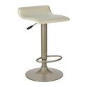 Single Airlift Swivel Stool with Beige PVC Seat