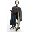 Valet Stand with Mirror, Drawer, Tie Hook, Casters