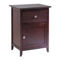 Night Stand/ Accent Table with Drawer and cabinet for storage, Knob Handle