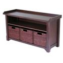 Bench with Storage shelf and 3 Small Baskets; 2 cartons