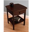 Curved End table/Night Stand with one drawer