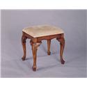 Jamestown Landing Deep Cherry Bench with Beige Chenille Fabric