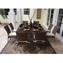 Grenada 9 Piece Square Slatted Table and Side Chairs Dining Set