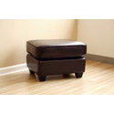Dark Brown Full Leather Ottoman