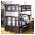 Columbia Bunk Twin/Full with Flat Panel Drawers
